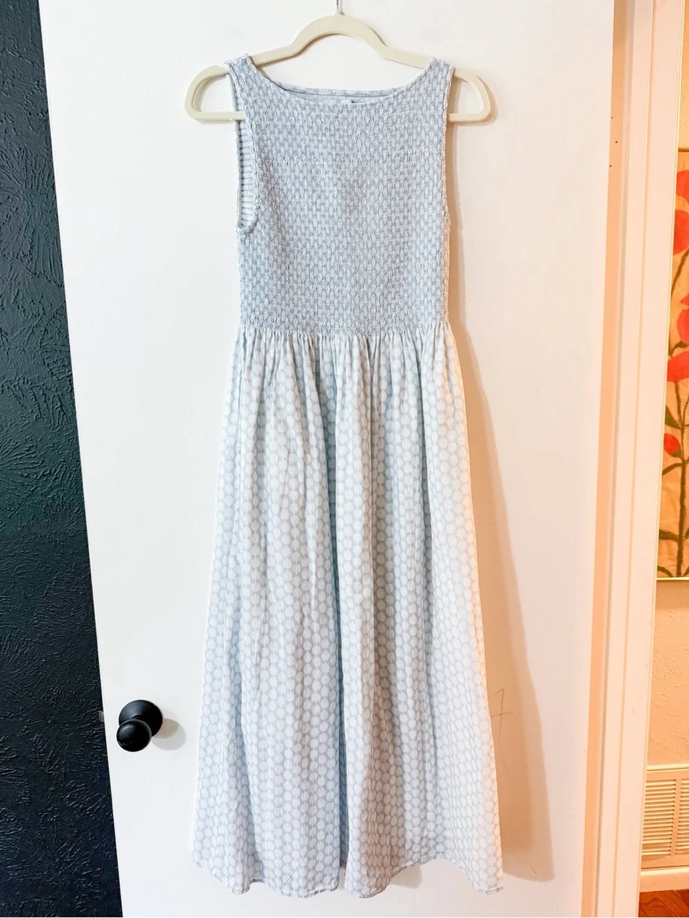 Hill House The Cosima Nap Dress Baroque Shells in Blue Size Small - Picture 4 of 10